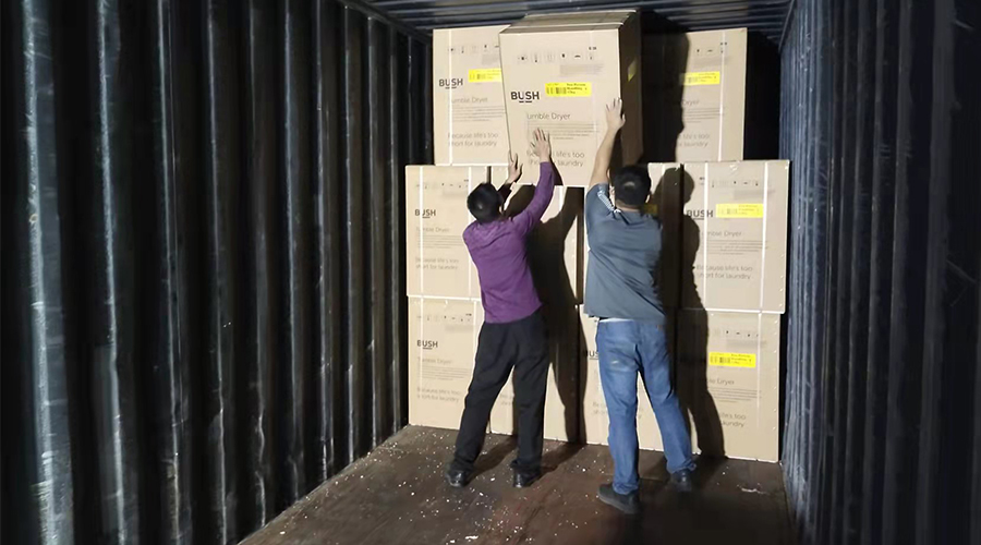 挑燈夜戰(zhàn)，順利完成客戶Argos的滾筒干衣機(jī)出貨